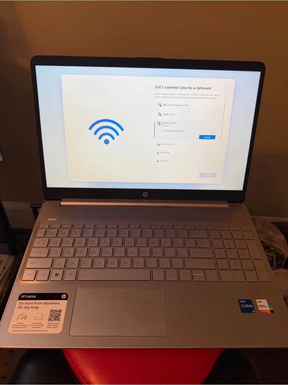 HP Silver Laptop with Full-Size Keyboard and Large Display